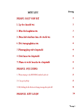 Đề tài Bồi dưỡng học sinh giỏi lịch sử lớp 9 giai đoạn lịch sử Việt Nam từ năm 1919- 1930